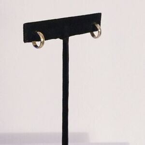 Vintage Gold textured mini hoop earrings